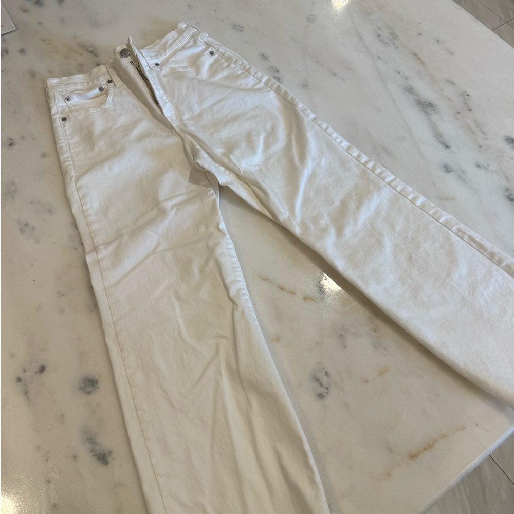J. Crew Wide-Leg Crop Pants in White